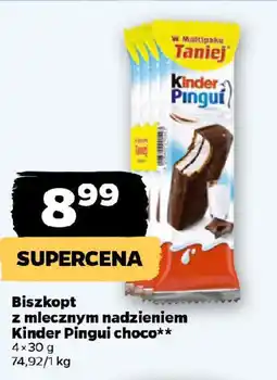 Netto Biszkopt z mlecznym nadzieniem Kinder Pingui choco oferta