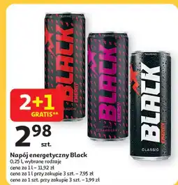 Auchan Napój energetyczny wild strawberry Black Energy oferta
