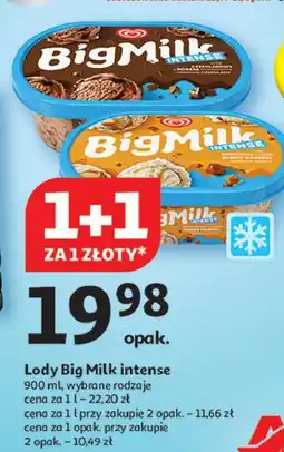 Auchan Lody salted caramel Algida Big Milk oferta