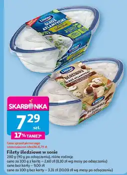 Auchan Filety śledziowe w sosie grzybowym z borowikami Lisner oferta