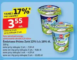 Auchan Śmietana 12% Zott Primo oferta
