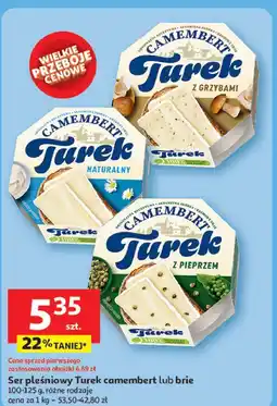 Auchan Ser camembert z zielonym pieprzem Turek Naturek oferta