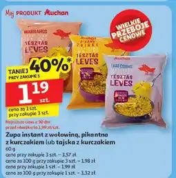 Auchan Zupa tajska z kurczakiem Auchan Różnorodne (Logo Czerwone) oferta