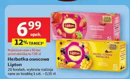 Auchan Herbata mango czarna porzeczka Lipton oferta