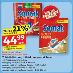 Auchan Tabletki do zmywarek Somat Gold oferta