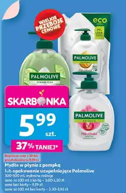 Auchan Mydło w płynie mleko i miód - zapas Palmolive Naturals oferta