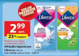 Auchan Wkładki regular chamomile & aloe vera Libresse Dailies Natural Care oferta