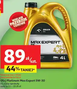 Auchan Olej silnikowy max expert 5w-30 xf Orlen Oil oferta