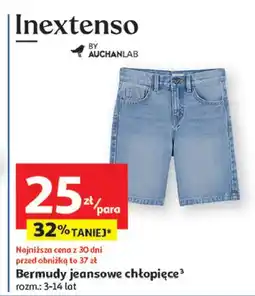 Auchan Bermudy chłopięce 3-14 lat Inextenso By Auchan oferta