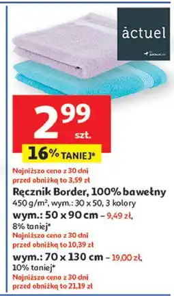 Auchan Ręcznik border 70 x 130 cm Actuel oferta