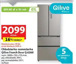 Auchan Chłodziarko-zamrażarka q.6268 Qilive oferta