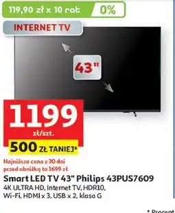 Auchan Telewizor 43'' 43pus7609/12 Philips oferta