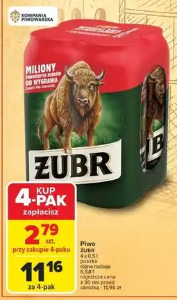 Carrefour Market Piwo Żubr oferta