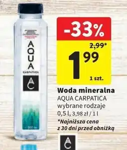 Intermarche Woda niegazowana Aqua Carpatica oferta