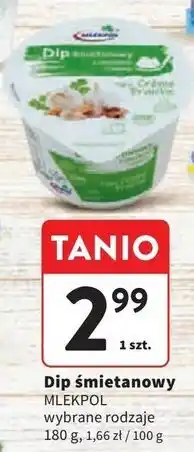Intermarche Dip śmietankowy z czosnkiem i ziołami Mlekpol oferta