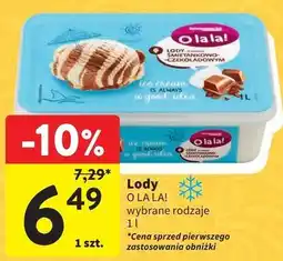 Intermarche Lody śmietankowo-czekoladowe Intermarche O La La! oferta
