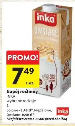 Intermarche Napój migdałowy Inka Migdałowe oferta