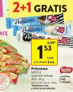 Intermarche Wafelek white & black caffe latte Princessa oferta