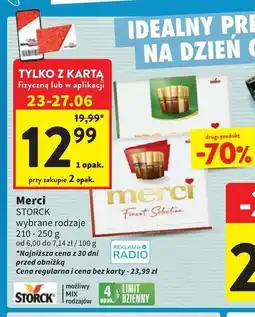 Intermarche Bombonierka zielona Storck Merci oferta