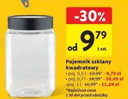 Pojemnik kwadratowy z czarną pokrywką 1 l Altom