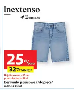Auchan Bermudy chłopięce Inextenso oferta