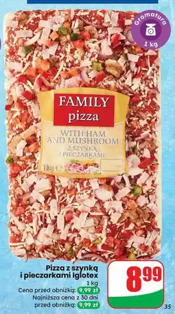 Dino Pizza z szynką i pieczarkami Iglotex Family oferta
