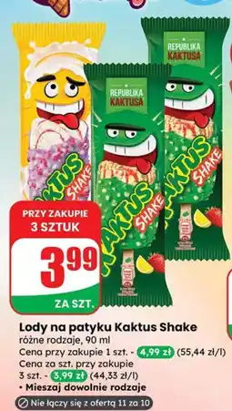 Dino Lody na patyku Kaktus Shake Koral oferta