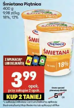 Delikatesy Centrum Śmietana Piątnica 400g oferta