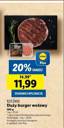 Lidl Big burger Rzeźnik codzienna dostawa oferta