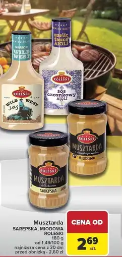 Carrefour Musztarda SAREPSKA, MIODOWA ROLSKI 180g oferta