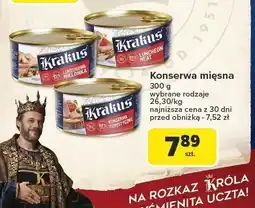 Carrefour Konserwa mięsna Krakus różne rodzaje 300g oferta