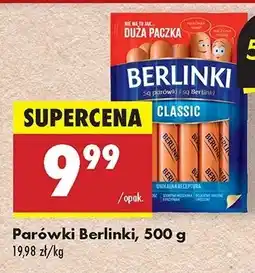 Biedronka Parówki classic Morliny berlinki oferta