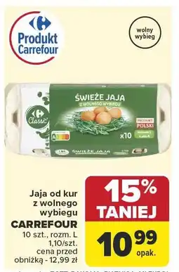 Carrefour Jajka świeże z wolnego wybiegu 10 szt. Carrefour oferta