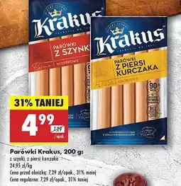 Biedronka Parówki z piersi kurczaka Krakus animex oferta