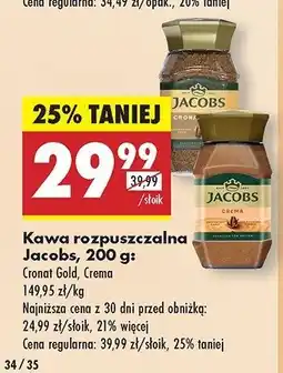 Biedronka Kawa Jacobs crema oferta