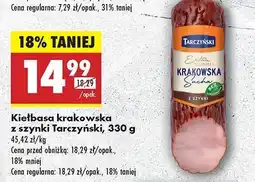 Biedronka Kiełbasa krakowska sucha z szynki Tarczyński oferta