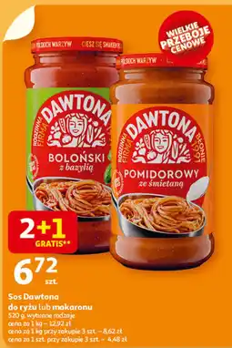 Auchan Sos pomidorowy ze śmietaną Dawtona oferta