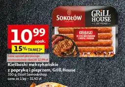 Auchan Kiełbaski w stylu meksykańskim z papryką i pieprzem Sokołów grill house oferta
