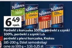 Auchan Parówki z piersi kurczaka Krakus animex oferta