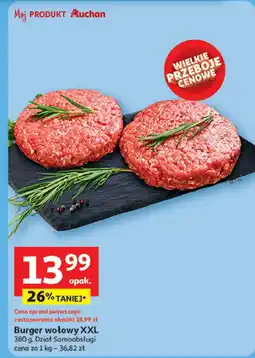 Auchan Burger wołowy XXL Auchan oferta