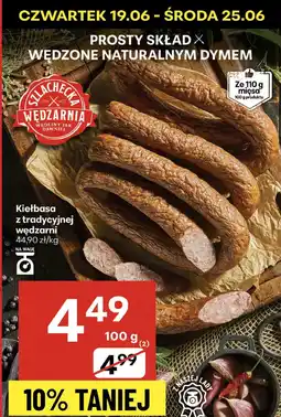 Delikatesy Centrum Kiełbasa z tradycyjnej wędzarni Szlachecka Wędzarnia oferta