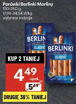 Delikatesy Centrum Parówki Berlinki Morliny Classic 180-250g oferta