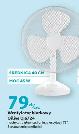 Auchan Wentylator biurkowy q.6724 Qilive oferta