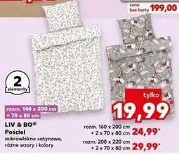 Kaufland Komplet pościeli satyna 220 x 200 cm + 2 70 80 Liv & Bo oferta