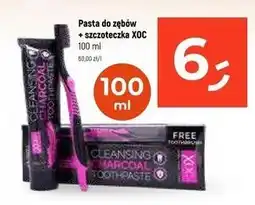 Dealz Pasta do zębów charcoal + szczoteczka Xoc oferta