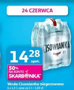 Auchan Woda niegazowana Cisowianka oferta