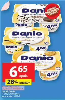 Auchan Serek z kawałkami czekolady Danone Danio oferta