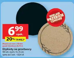 Auchan Etykiety na słoiki oferta