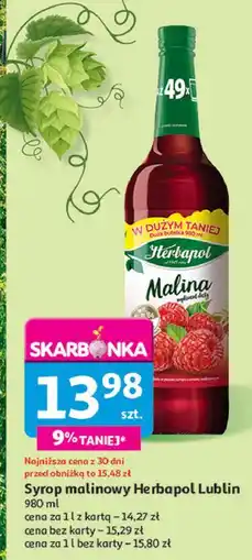 Auchan Syrop malinowy Herbapol oferta