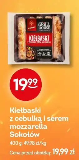 Żabka Kiełbaski z cebulką i serem mozzarella Sokołów oferta